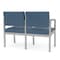 Lesro Lenox 2 Seat Tandem Seating W/ No Center Arm, 43.5 in W 24.5 in L 32 in H LS2101 - alternate 3